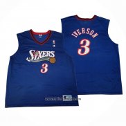 Camiseta Philadelphia 76ers Allen Iverson #3 Retro Azul2