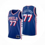 Camiseta Philadelphia 76ers V.J. Edgecombe NO 77 Icon 2025-26 Azul