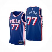 Camiseta Philadelphia 76ers V.J. Edgecombe NO 77 Icon 2025-26 Azul