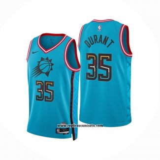 Camiseta Phoenix Suns Kevin Durant #35 Ciudad 2022-23 Azul