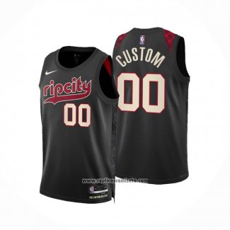 Camiseta Portland Trail Blazers Personalizada Ciudad 2023-24 Negro