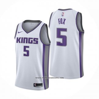 Camiseta Sacramento Kings De'Aaron Fox #5 Association Blanco