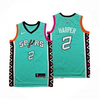 Camiseta San Antonio Spurs Dylan Harper NO 2 Ciudad 2022-23 Verde
