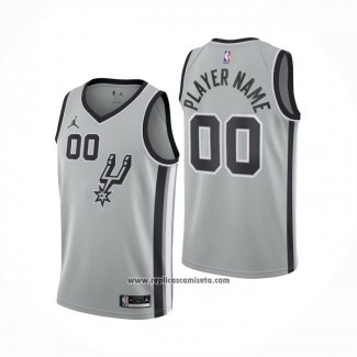 Camiseta San Antonio Spurs Personalizada Statement Gris