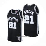 Camiseta San Antonio Spurs Tim Duncan #21 Mitchell & Ness 1998-99 Negro