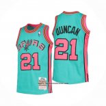 Camiseta San Antonio Spurs Tim Duncan #21 Mitchell & Ness 1998-99 Verde