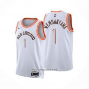 Camiseta San Antonio Spurs Victor Wembanyama #1 Ciudad 2023-24 Blanco