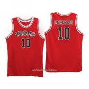 Camiseta Shohoku Sakuragi #10 Rojo