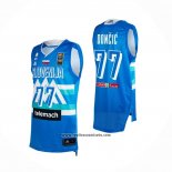 Camiseta Slovenia Luka Doncic #77 Tokyo 2021 Azul