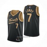 Camiseta Toronto Raptors Kyle Lowry #7 Ciudad 2020-21 Negro