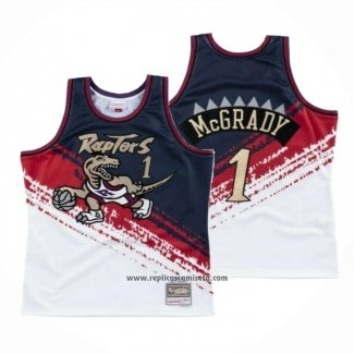 Camiseta Toronto Raptors Tracy Mcgrady #1 Mitchell & Ness Negro Rojo