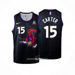 Camiseta Toronto Raptors Vince Carter #15 Ciudad 2024-25 Negro
