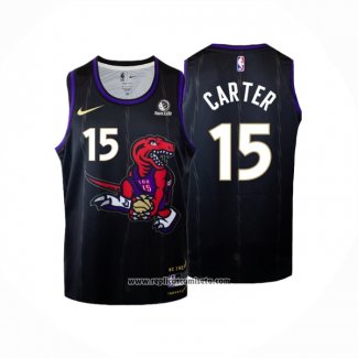 Camiseta Toronto Raptors Vince Carter #15 Ciudad 2024-25 Negro