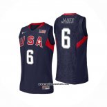 Camiseta USA 2008 LeBron James #6 Azul