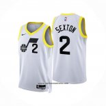 Camiseta Utah Jazz Collin Sexton #2 Association 2022-23 Blanco