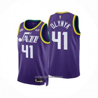 Camiseta Utah Jazz Kelly Olynyk #41 Classic 2023-24 Violeta