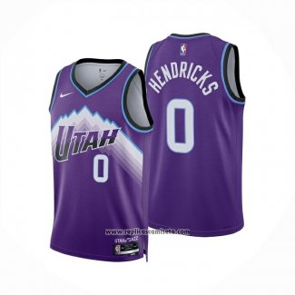 Camiseta Utah Jazz Taylor Hendricks NO 0 Icon 2025-26 Violeta