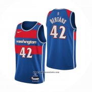 Camiseta Washington Wizards Davis Bertans #42 Ciudad 2021-22 Azul