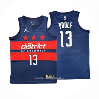 Camiseta Washington Wizards Jordan Poole #13 Statement 2024-25 Azul