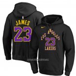 Sudaderas con Capucha Los Angeles Lakers Lebron James Ciudad 2023-24 Negro