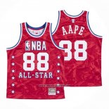 Camiseta All Star 1988 AAPE x Mitchell & Ness Rojo