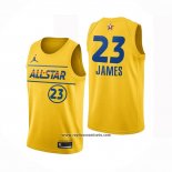 Camiseta All Star 2021 Los Angeles Lakers LeBron James #23 Oro