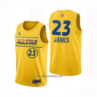 Camiseta All Star 2021 Los Angeles Lakers LeBron James #23 Oro