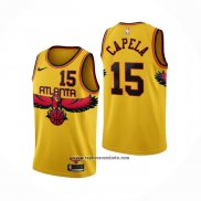 Camiseta Atlanta Hawks Clint Capela #15 Ciudad 2021-22 Amarillo