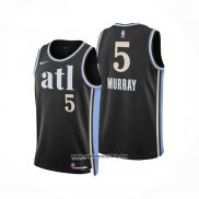 Camiseta Atlanta Hawks Dejounte Murray #5 Ciudad 2023-24 Negro