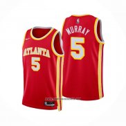 Camiseta Atlanta Hawks Dejounte Murray #5 Icon 2022-23 Rojo