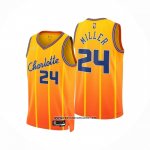 Camiseta Charlotte Hornets Brandon Miller NO 24 Ciudad 2025-26 Naranja