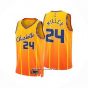 Camiseta Charlotte Hornets Brandon Miller NO 24 Ciudad 2025-26 Naranja