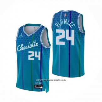 Camiseta Charlotte Hornets Mason Plumlee #24 Ciudad 2021-22 Azul