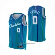 Camiseta Charlotte Hornets Miles Bridges #0 Ciudad 2021-22 Azul