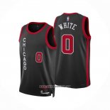 Camiseta Chicago Bulls Coby White #0 Ciudad 2023-24 Negro