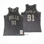 Camiseta Chicago Bulls Dennis Rodman #91 Mitchell & Ness 1997-98 Negro1