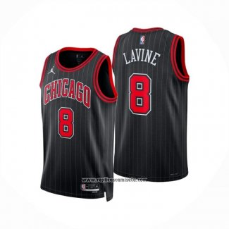 Camiseta Chicago Bulls Zach LaVine NO 8 Statement 2024-25 Negro