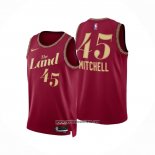 Camiseta Cleveland Cavaliers Donovan Mitchell #45 Ciudad 2023-24 Rojo