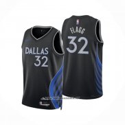 Camiseta Dallas Mavericks Cooper Flagg NO 32 Ciudad 2025-26 Negro
