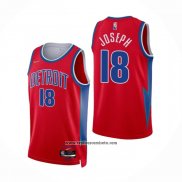 Camiseta Detroit Pistons Cory Joseph #18 Ciudad 2021-22 Rojo