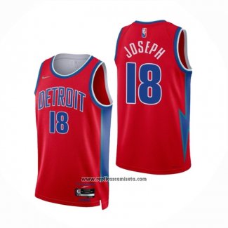 Camiseta Detroit Pistons Cory Joseph #18 Ciudad 2021-22 Rojo