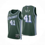 Camiseta Detroit Pistons Saddiq Bey #41 Ciudad 2022-23 Verde