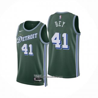 Camiseta Detroit Pistons Saddiq Bey #41 Ciudad 2022-23 Verde