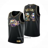 Camiseta Golden Edition Los Angeles Lakers Kobe Bryant #24 2021-22 Negro