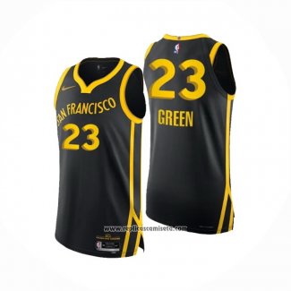 Camiseta Golden State Warriors Draymond Green #23 Ciudad Autentico 2023-24 Negro