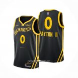 Camiseta Golden State Warriors Gary Payton II #0 Ciudad 2023-24 Negro