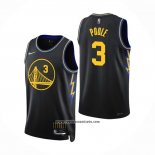 Camiseta Golden State Warriors Jordan Poole #3 Ciudad 2021-22 Negro