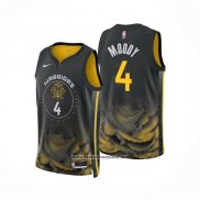 Camiseta Golden State Warriors Moses Moody #4 Ciudad 2022-23 Negro