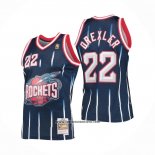 Camiseta Houston Rockets Clyde Drexler #22 Mitchell & Ness 1996-97 Azul