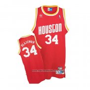 Camiseta Houston Rockets Hakeem Olajuwon #34 Retro Rojo